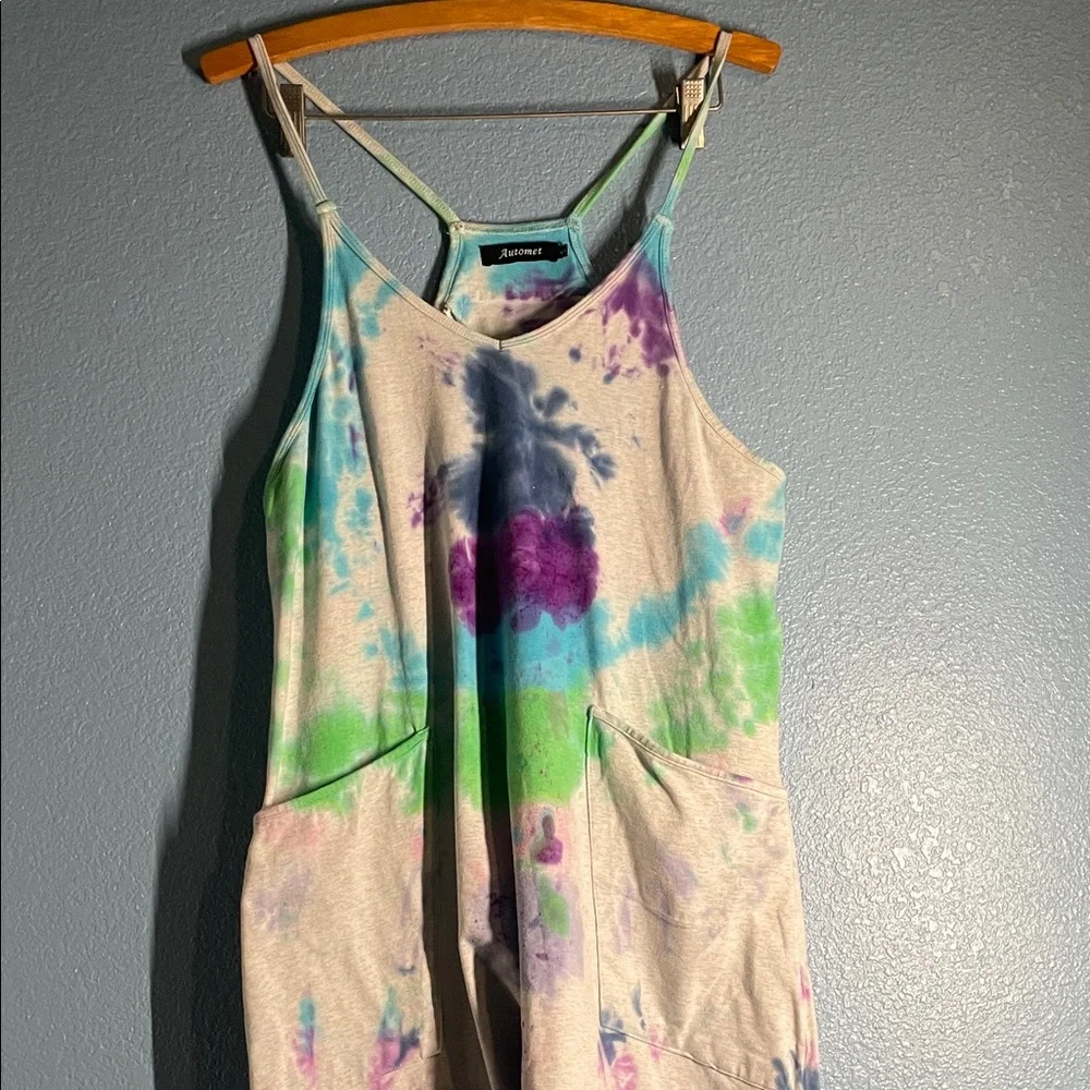 Tie-Dye Sleeveless Jumpsuit - Picture 4 of 7
